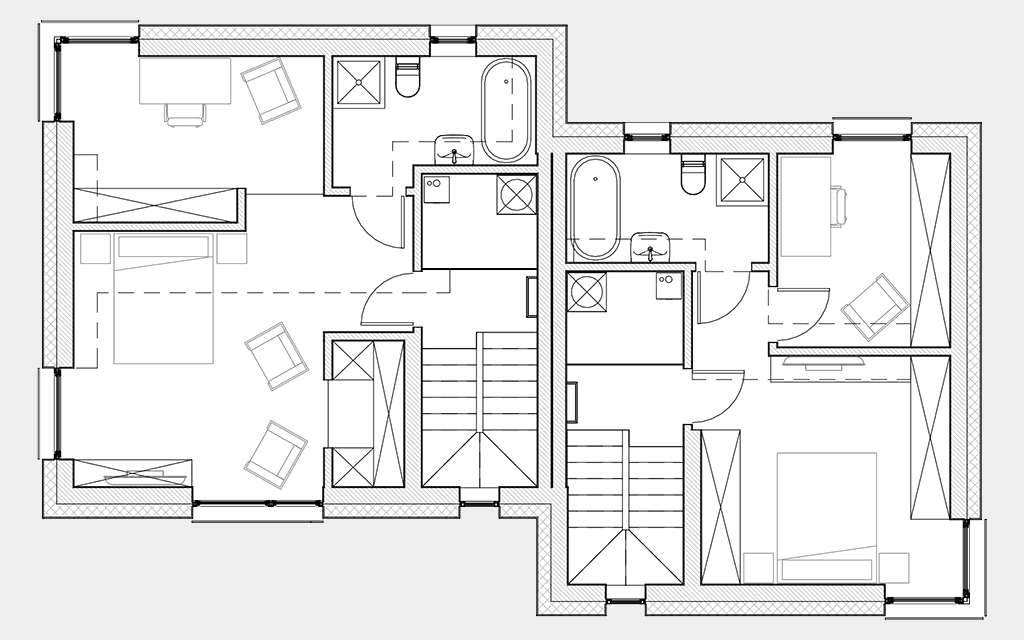 Budynek CD, rzut II piętra