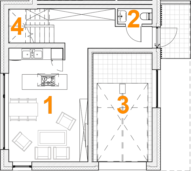 Lokal A, rzut parteru