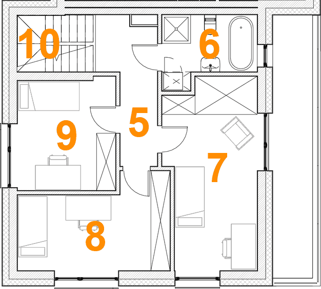 Lokal A, rzut I piętra